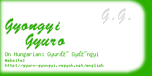 gyongyi gyuro business card